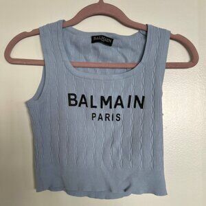 Balmain Periwinkle Sweater Tank Top Sz Small